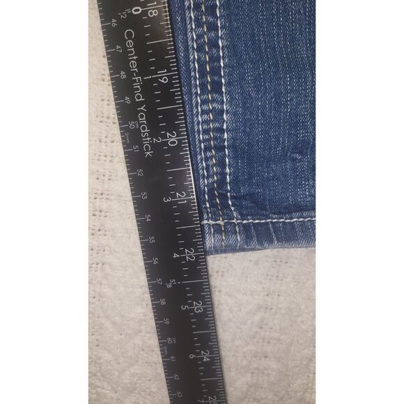 Amethyst Cropped Distressed Jeans Women's Blue EUC sz 13 - Picture 6 of 7